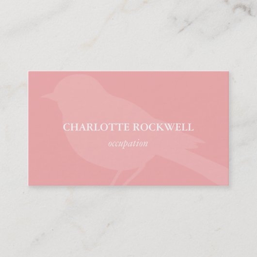 Carte de visite de silhouette d'oiseau (Devant)