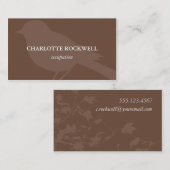 Carte de visite de silhouette d'oiseau (Devant / Derrière)