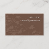 Carte de visite de silhouette d'oiseau (Dos)