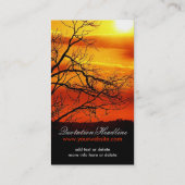 Carte de visite de silhouette rouge orange (Dos)