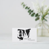 Carte de visite de simplicité de monogramme (Debout devant)