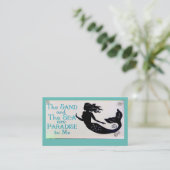 carte de visite de sirène de sable et de mer (Debout devant)