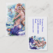 Carte de visite de sirène et de dragon (Devant / Derrière)