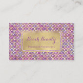 Carte de visite de sirène mauve doré et glamour sé (Devant)