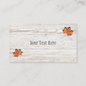 Carte de visite de sirop d'érable Faux Cutout Mapl (Dos)