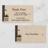 Carte de visite de sirop d'érable personnalisé (Devant / Derrière)