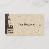 Carte de visite de sirop d'érable personnalisé (Dos)