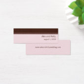 Carte de visite de site Web Mariage rose et Brown (Bureau)