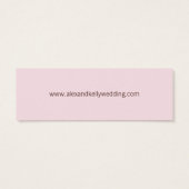 Carte de visite de site Web Mariage rose et Brown (Dos)