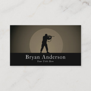 Carte de visite de sniper tactique – Design silhou