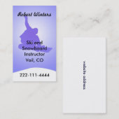 Carte de visite de snowboarding (Devant / Derrière)