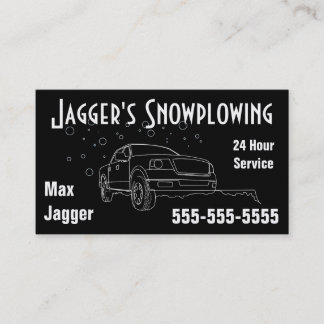 Carte de visite de Snowplowing d'or