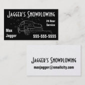 Carte de visite de Snowplowing d'or (Devant / Derrière)