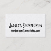 Carte de visite de Snowplowing d'or (Dos)