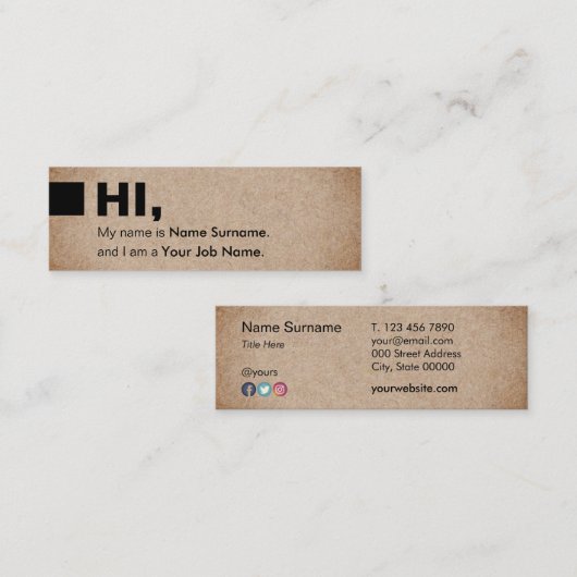 Carte de visite de Social d'impression de Papier (Devant / Derrière)