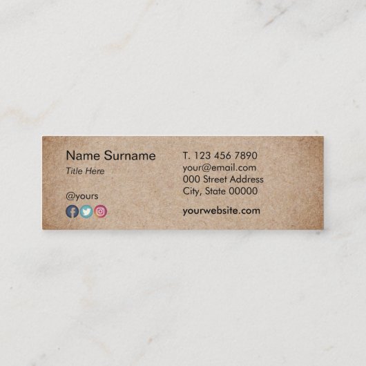 Carte de visite de Social d'impression de Papier (Dos)