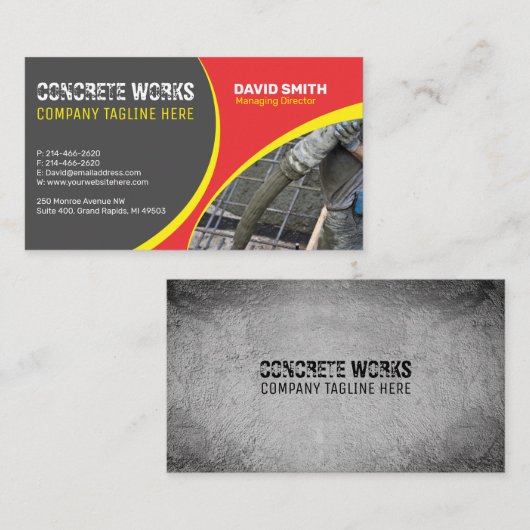 Carte de visite de société de construction (Devant / Derrière)