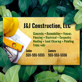 Carte de visite de société de construction
