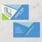 Carte de visite de société de fabrication de fenêt (Devant / Derrière)