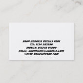 Carte de visite de société de livraison (Dos)