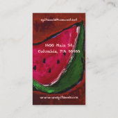 carte de visite de société de restauration (Dos)