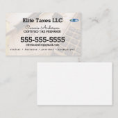 Carte de visite de société fiscale (Devant / Derrière)