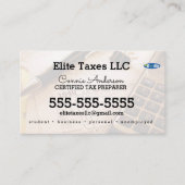 Carte de visite de société fiscale (Devant)