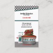 Carte de visite de socle Retro Hamburger (Devant)