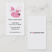 Carte de visite de soeurs de yogourt glacé (Devant / Derrière)