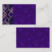 Carte de visite de soie violet Art déco Chine (Devant / Derrière)
