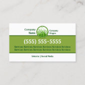 Carte de visite de soin de pelouse (Dos)