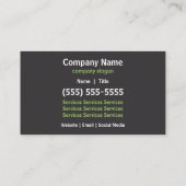 Carte de visite de soin de pelouse (Dos)