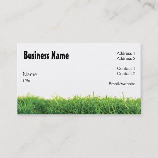 Carte de visite de soin de pelouse (Devant)