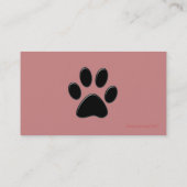 Carte de visite de soin des animaux familiers (Dos)