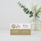 carte de visite de soin des animaux familiers (Debout devant)
