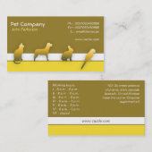 Carte de visite de soin des animaux familiers (Devant / Derrière)