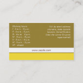 Carte de visite de soin des animaux familiers (Dos)