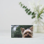 Carte de visite de soin des animaux familiers (Debout devant)