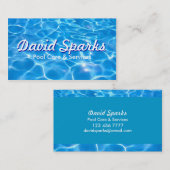 Carte de visite de soin et de services de piscine (Devant / Derrière)