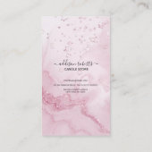 Carte de visite de soins aux bougies rose esthétiq (Dos)