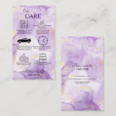 Carte de visite de soins de gâteau esthétique viol (Devant / Derrière)