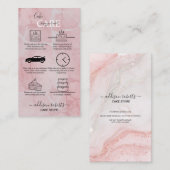 Carte de visite de soins de gâteau rose esthétique (Devant / Derrière)