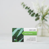 Carte de visite de soins de la peau des Feuilles v (Debout devant)