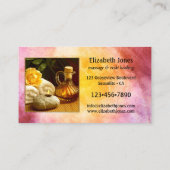 Carte de visite de soins de massage Reiki (Dos)