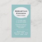 Carte de visite de soins dentaires pédiatriques mo (Dos)