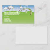 carte de visite de soins des enfants de babysitter (Devant / Derrière)