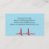 Carte de visite de soins infirmiers (Dos)