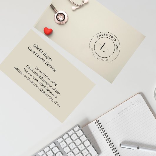 Carte de visite de soins infirmiers du personnel h