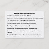 Carte de visite de soins postérieurs à Lashes (Dos)