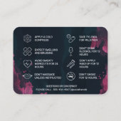 Carte de visite de soins postérieurs Purple Black (Dos)